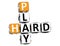 3D Play Hard Crossword text