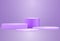 3d podium, purple product display. Stage for product presentation, scene or stand mockup, minimal modern render for show