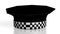 3D police cap on white background