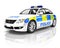 3D Police Car on White Background