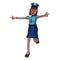 3D Police Woman Cartoon Character with cute poses