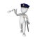 3d policeman with handcuffs