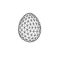 3D polygonal Easter egg. Vector illustration