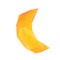 3d polygonal weather icon, Yellow orange moon, 3d render