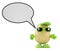 3d Potato character with speech balloon