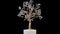 3D precious metal tree timelapse grow, against black