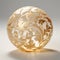 3d Printed Gold Globe With Organza Pattern Decoration