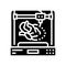 3d printed human organ future technology glyph icon vector illustration