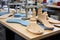 3d printed orthotic insoles on a worktable