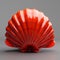3d Printed Red Sea Shell With High Gloss Finish