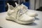 3D Printed Shoe customizable sneakers made of thermoplastic elastomer material. 3D printing revolutionizes the footwear industry.