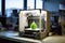 3d printer creating an object prototype in laboratory. Generative ai