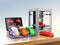 3D printer, laptop and product color samples