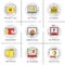 3d Printer Modern Technology Project File Industry Production Icon Set