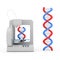 3d Printer Print the New DNA Molecules. 3d Rendering