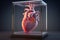 3d printer with a printed human heart. Generative Ai