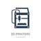 3d printers icon in trendy design style. 3d printers icon isolated on white background. 3d printers vector icon simple and modern