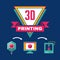 3D Printing Process - Creative Vector Illustration