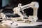 3d printing robot, with its arm in motion, building complex object from digital blueprint