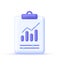 3d project development icon. Business, financial report, growth steps, financial success,marketing, statistics