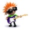 3d Punk guitarist