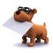 3d Puppy dog carrying mail