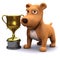 3d Puppy dog gold cup champion