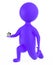 3d purple character propsing with a ring
