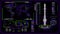 3D Purple green Hud rocket interface motion graphic element