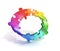 3d puzzle colorful mobius stripe