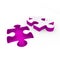 3d puzzle purple white