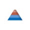 3D pyramid diagram icon. Element of colored charts and diagrams for mobile concept and web apps. Icon for website design and devel