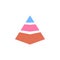 3D pyramid diagram icon. Element of colored charts and diagrams for mobile concept and web apps. Icon for website design and devel