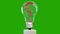 3D question mark revolving inside of a classic lightbulb, loop, Green Screen Chromakey
