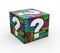 3d question mark wordcloud wordtags cube