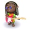 3d Rasta guitarist