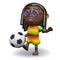 3d Rastafarian kicks the football