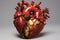 3d realistic, anatomically correct human heart with venous system. Generated AI