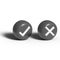 3D Realistic check mark button vector illustration