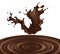 3D realistic chocolate splash illustration