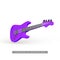3d realistic electric guitar for music concept design in plastic cartoon style. Vector illustration