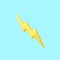 3d realistic flash lightning icon on light background. Vector illustration