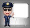 3D Realistic Friendly Police Man Character Policeman