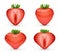 3d realistic fruit design strawberry vector illustraton