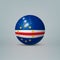 3d realistic glossy plastic ball or sphere with flag of Cape Verde