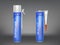 3d realistic metallic bottle with construction foam, tube with silicone building sealant isolated on background