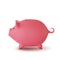 3d realistic moneybox in the form of a pig isolated on white background, vector