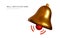 3d realistic notification bell . Vector illustration