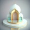 3D Realistic Rendering Ramadan Scene Islamic Podium background for Product Display