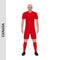 3D realistic soccer player mockup. Canada Football Team Kit temp